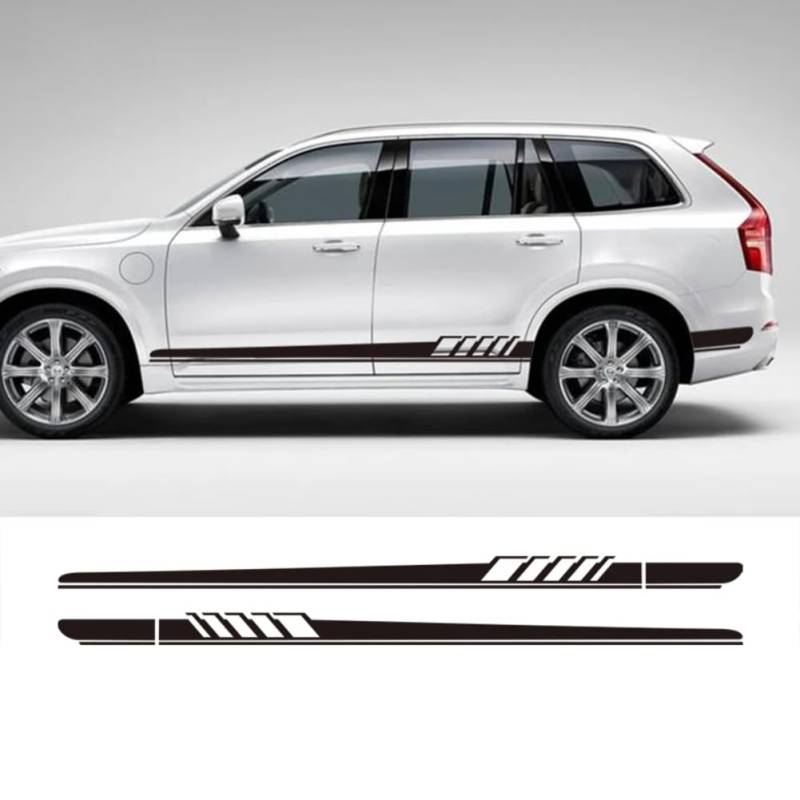 Für Volvo S60 XC90 V40 V50 V60 S60 S90 V90 XC60 XC40 AWD T6 Auto Seitentür Aufkleber Vinyl Film Aufkleber Auto Tuning Zubehör 2Pcs von MXYDDP