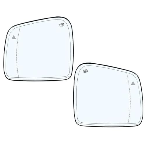 Auto Spiegelglas 68082635AB 68082638AB Für Jeep Für Grand Für Cherokee 2011-2021 Reflektierende Mit Blinden Flecken Auto Rückspiegel Objektiv Ersatzspiegelglas(1pair) von MYAAEPYMKK