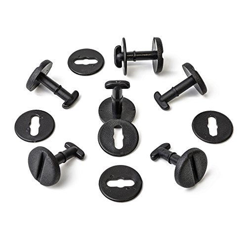 10x Original MYBA-S Fussmatten Befestigungen Clips Drehverschluss mit Sperre in Schwarz Neu 82119410191 von MYBA-S