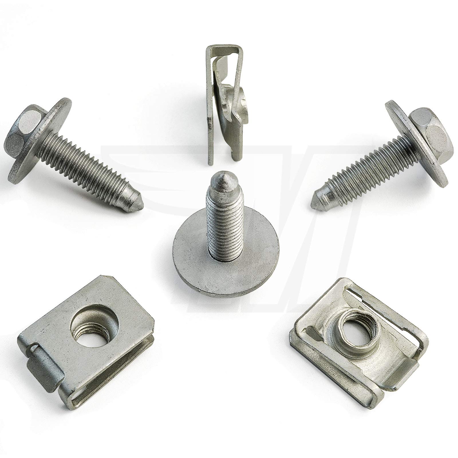 10x Set Metall Halteklammer + M8 Schraube für Motor-, Unterbodenschutz von MYBA-S