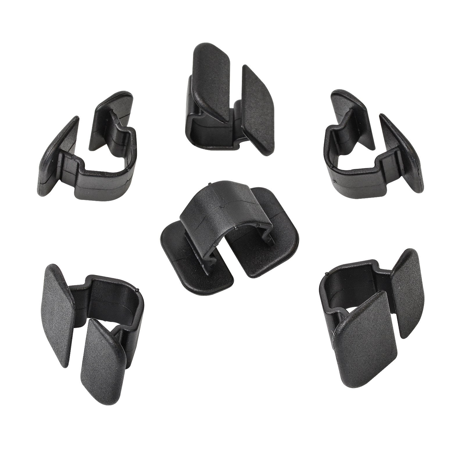 MYBA-S 15x Abdeckstopfen Motorhaube Dämmmatte Clips - Auto - Schwarz - Kunststoff - Custom - front_upper von MYBA-S