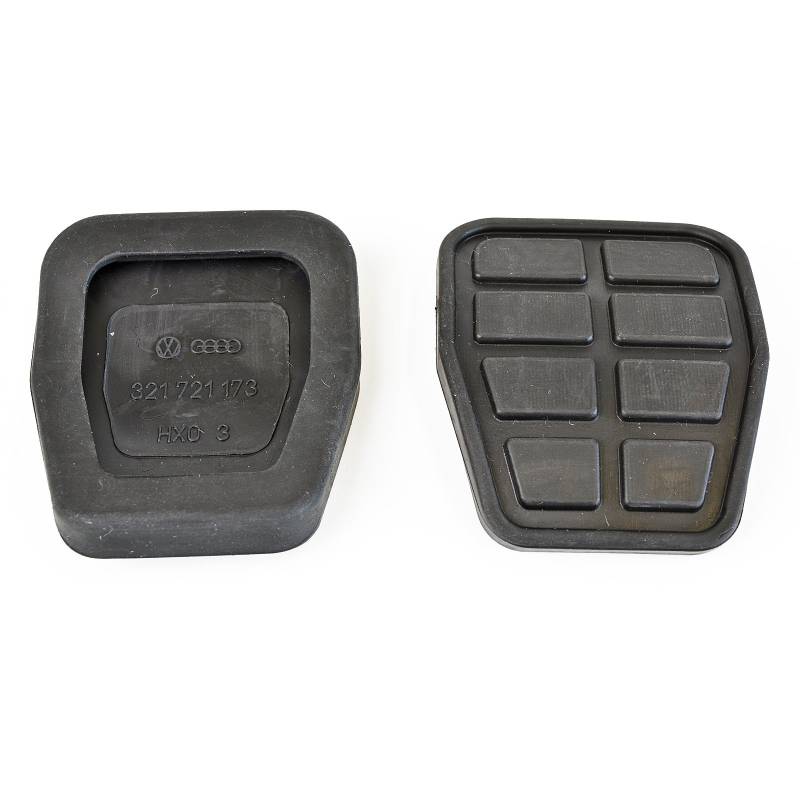 2x Bremspedal Kupplungspedal Gummi Belag passend für Audi VW Seat Skoda | 65 mm x 55 mm | 321721173 von MYBA-S