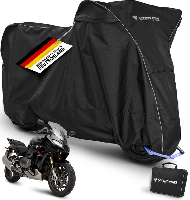 MYCOVER handgefertigte Motorrad Abdeckplane Motorradabdeckung Winterfest wasserdicht reißfeste & robuste Motorradplane Outdoor - Größe XL - L245xB110xH135 von MYCOVER