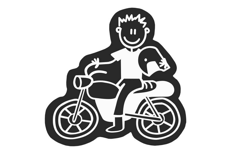 Family Car Decals Aufkleber Familie Mann Motorrad von My Family