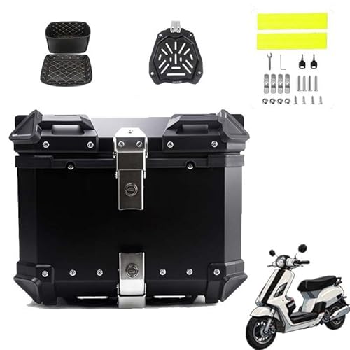 MYJDML Motorrad-Topcase für Vespa GTS GTV 250 300, Haltbar Motorcycle Suitcase Wasserdicht Motorrad Heckkasten Motorrad Tail Box Tragbares Motorrad Heckbox Koffer,36L-Black von MYJDML