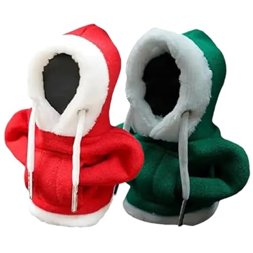 Weihnachten Hoodie Auto Schaltabdeckung - Niedlicher Auto Schaltknauf Hoodie, Weihnachten Schaltknauf Hoodie mit Kordelzug, Weihnachtspullover Auto Schalthebelabdeckung, Auto Knauf von MYJIO