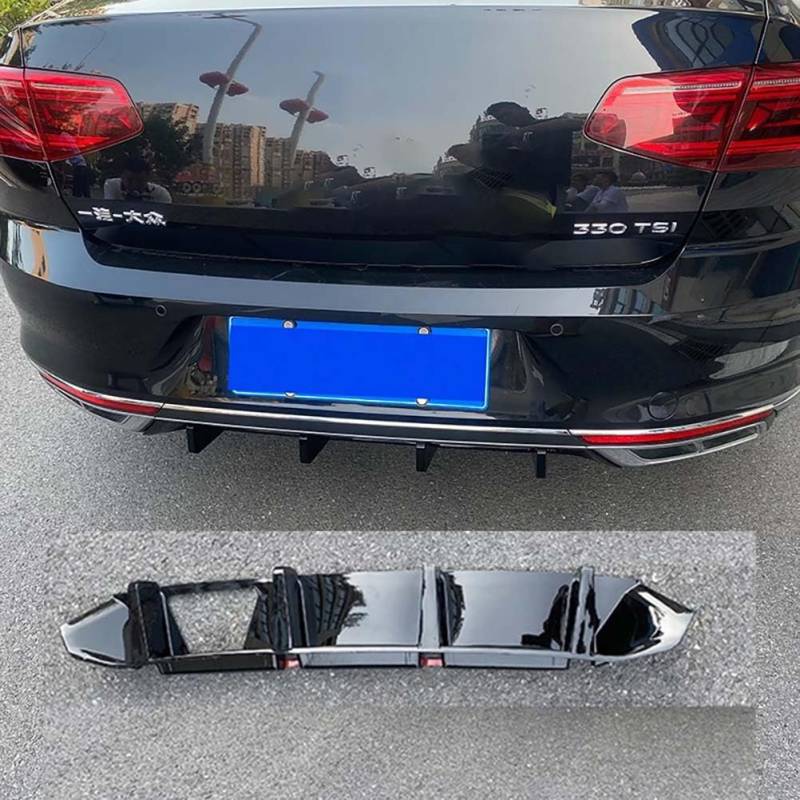 ABS Body Kit Heckstoßstange Lippe Spoiler Diffusor Schutz Auto Styling für VW Passat B8.5 Spoiler GTE 2020 2021 2022,Carbon Fibre von MYMOMS