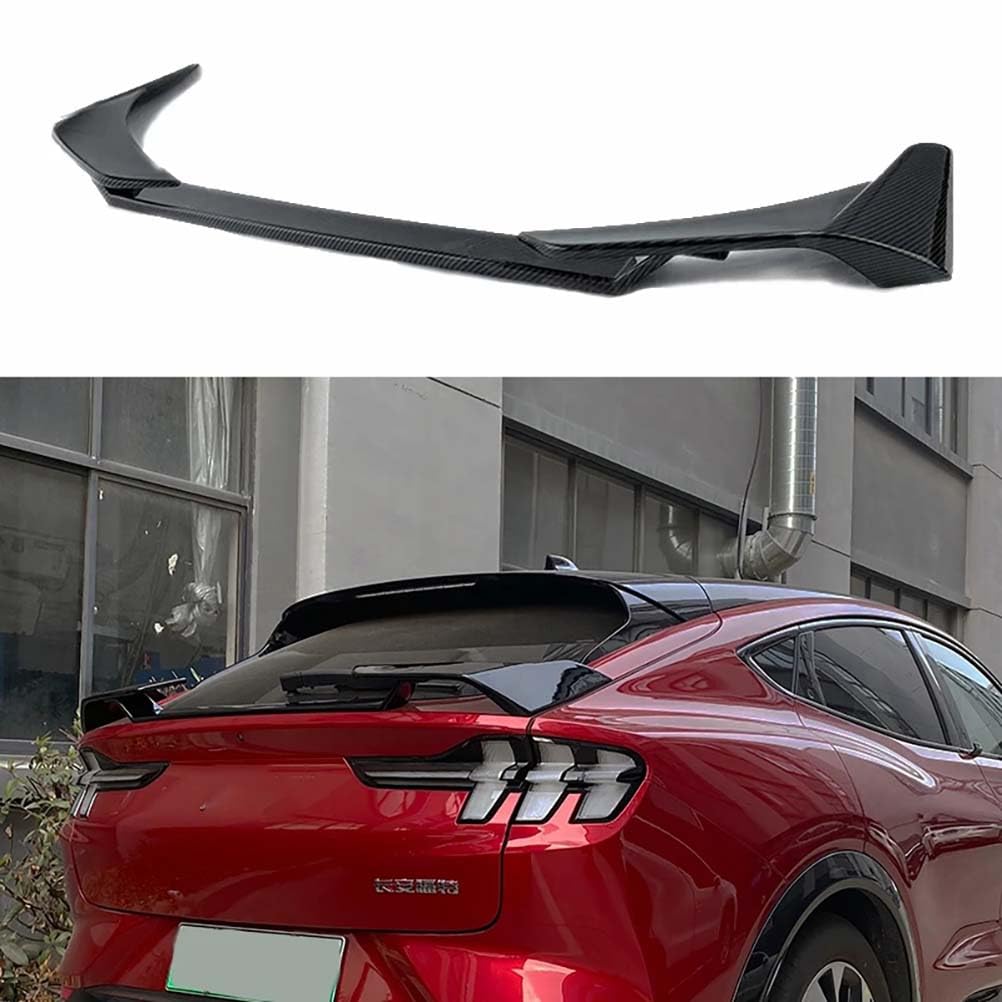 ABS Spoiler Heckspoilerlippe für Ford Mustang Mach-E Much E 2021 2022+,Glossy Black von MYMOMS