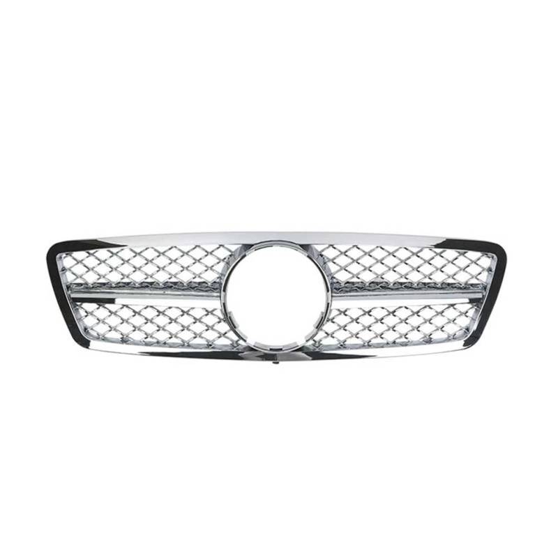 MYMOMS ABS Frontgrill Grill Für Mercedes-Benz C Klasse W203 2000-2006 C230 C320 C240 Auto Oberen Stoßstange haube Mesh Grid,Silver von MYMOMS