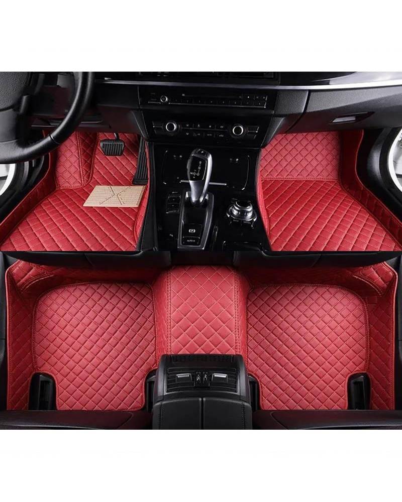 Auto Fussmatte 1Set Auto-Fußmatten Für KIA Für Borrego Für Mohave Auto Fuß Teppich Auto Fußraum Matten Auto Zubehör Auto Fußmatten(Red) von MYSSJS