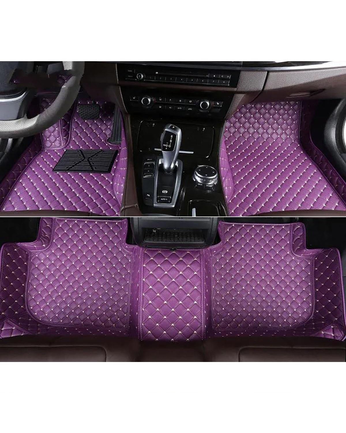 Auto Fussmatte Auto-Fußmatten Für BAIC Für BJ20 BJ40 S6 Senova D20 X25 X35 X55 X65 D80 D70 D50 Autoteppiche Fuß Coche Autoinnenausstattung Auto Fußmatten(Purple,for S6) von MYSSJS
