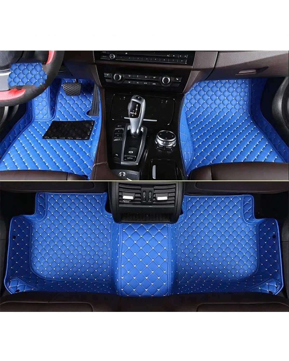 Auto Fussmatte Auto Fußmatten Für Hyundai Für Genesis Auto Teppiche Fuß Coche Auto Innen Zubehör Auto Fußmatten(Blue,2014-2022) von MYSSJS