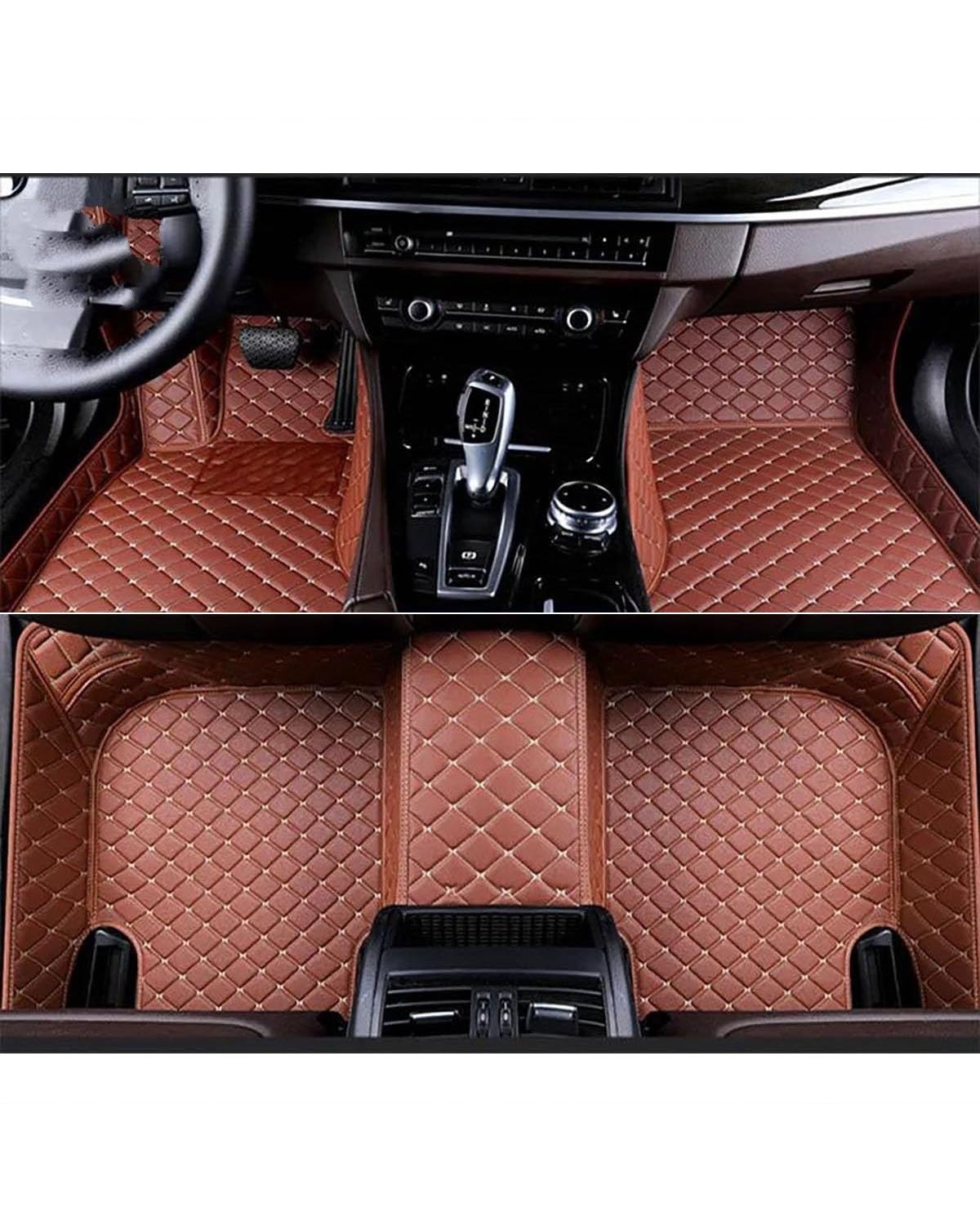 Auto Fussmatte Auto Fußmatten Für Skoda Für Rapid 2013 2014 2015 2016 2017 2018 2019 2020 Auto Teppiche Fuß Coche Auto Innen Zubehör Auto Fußmatten(Brown) von MYSSJS