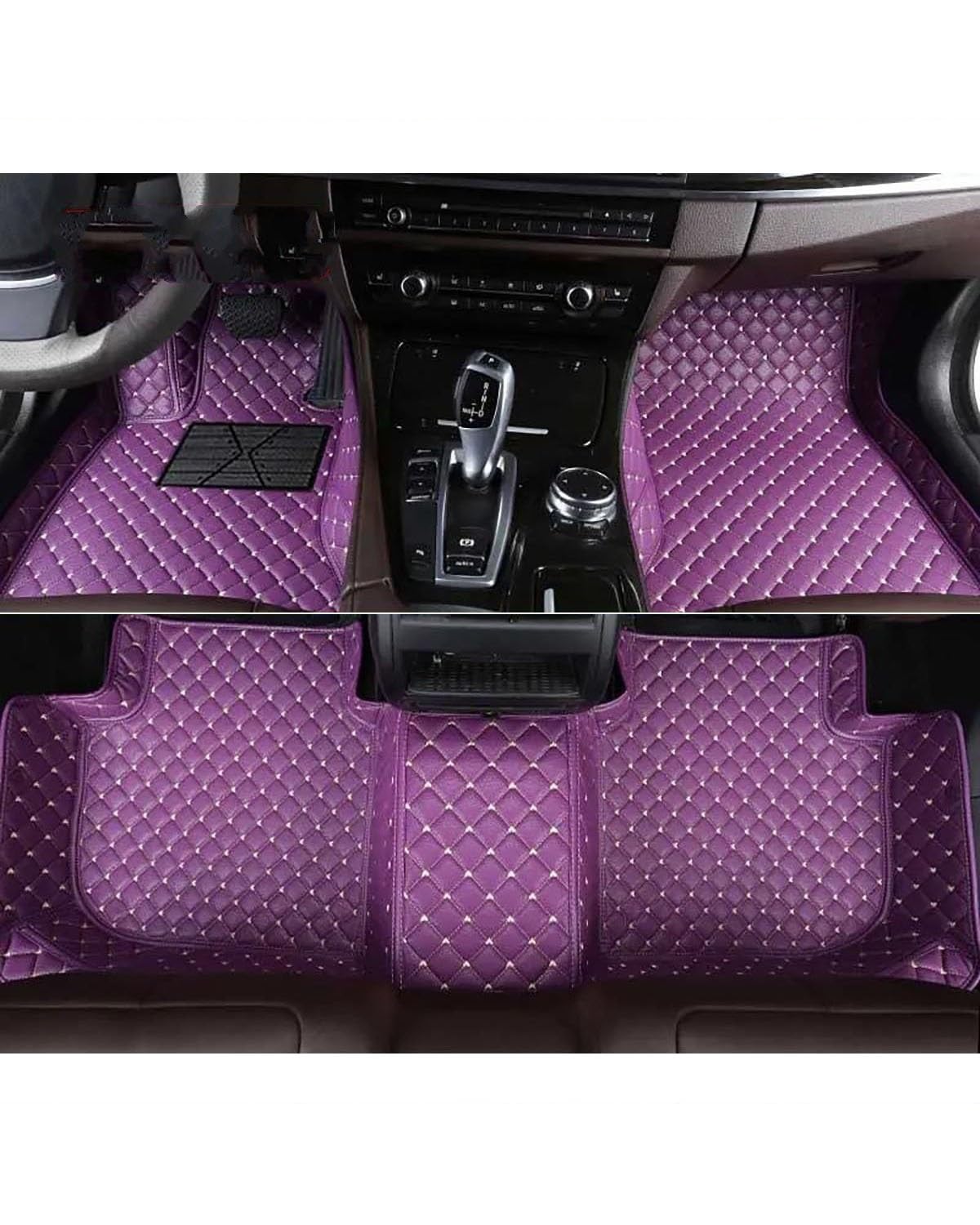 Auto Fussmatte Auto Fußmatten Für Skoda Für Superb Auto Teppiche Fuß Coche Auto Innen Zubehör Auto Fußmatten(Purple,2013-2015) von MYSSJS