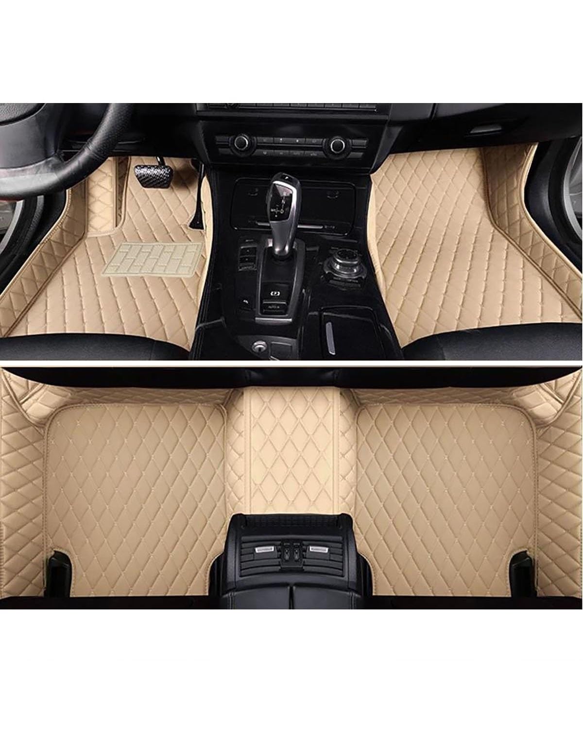 Auto Fussmatte Auto-Fußmatten Speziell Für Passat Limousine Limousine B6 B7 B8 Fußpolster Autoteppiche Teppich Autozubehör Auto Fußmatten(Beige,2005-2010 for B6) von MYSSJS