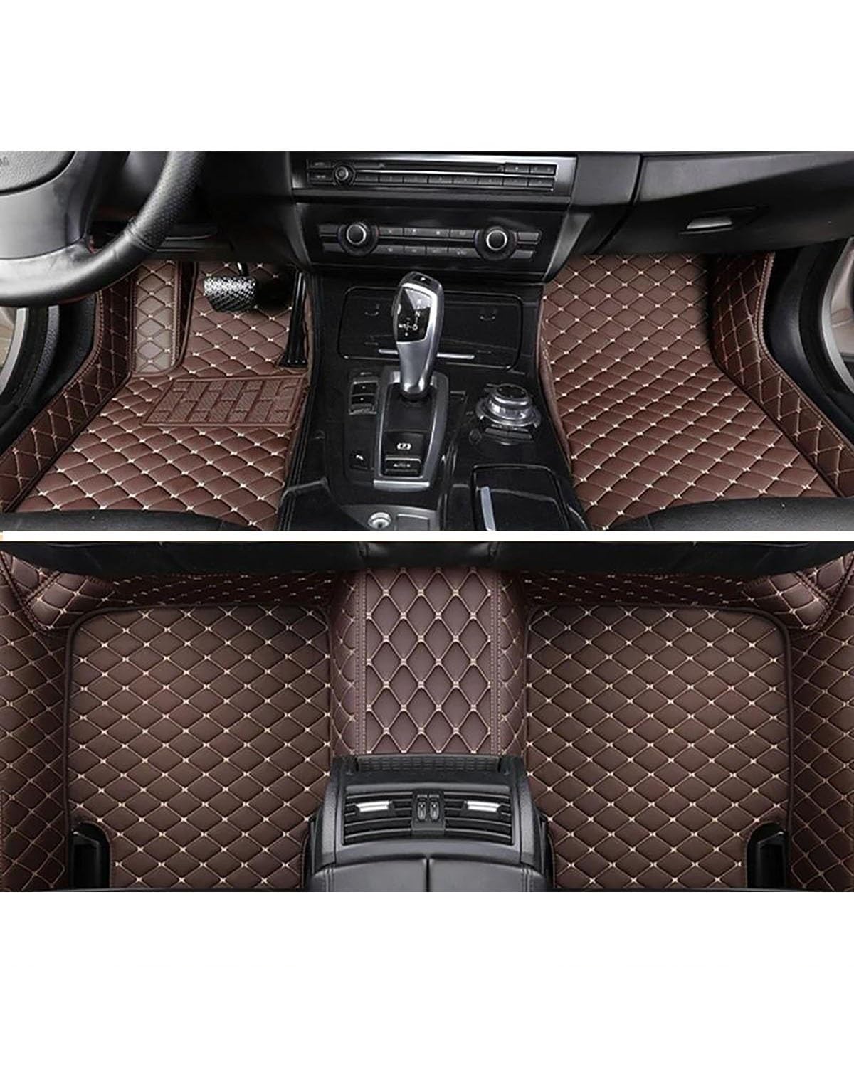 Auto Fussmatte Auto-Fußmatten Speziell Für Passat Limousine Limousine B6 B7 B8 Fußpolster Autoteppiche Teppich Autozubehör Auto Fußmatten(Coffee,2005-2010 for B6) von MYSSJS