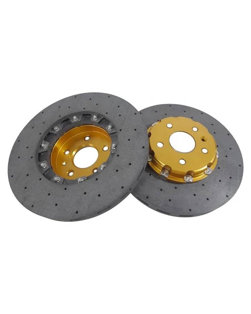 Bremsscheiben Vorne Für Teslaes Für Modell Für S 3 Plaid Vorne 380 MM Hinten 365 MM Carbon Keramik Auto Bremsscheibe Rotor Bremsscheiben Hinten(Yellow) von MYSSJS