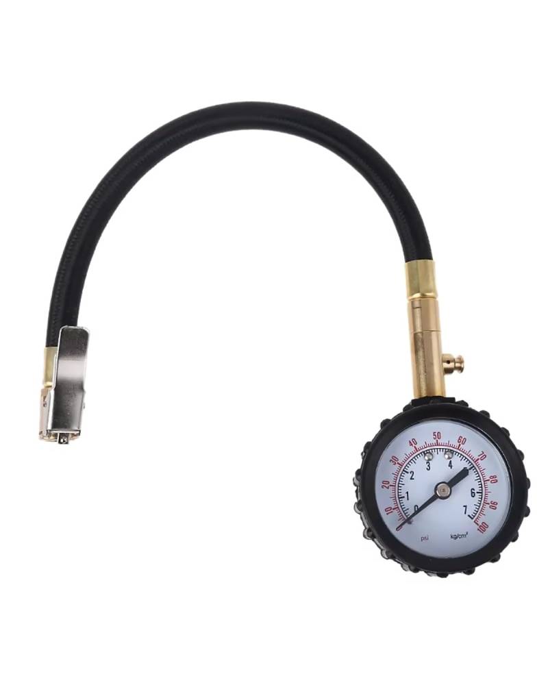 ReifendruckprüFer Down Tire Deflator Manometer 100Psi Mit Spannfutter Für 4X4-Reifen ReifenfüLler von MYSSJS