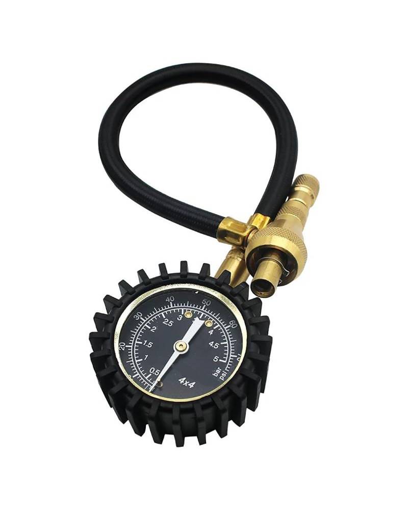 ReifendruckprüFer Für 4X4 Groß Für Offroad-Reifen Auf Reifen-Deflator-Manometer 75Psi 2-in-1-Professionelles Schnellablass-Spezialfutter ReifenfüLler(1pcs) von MYSSJS