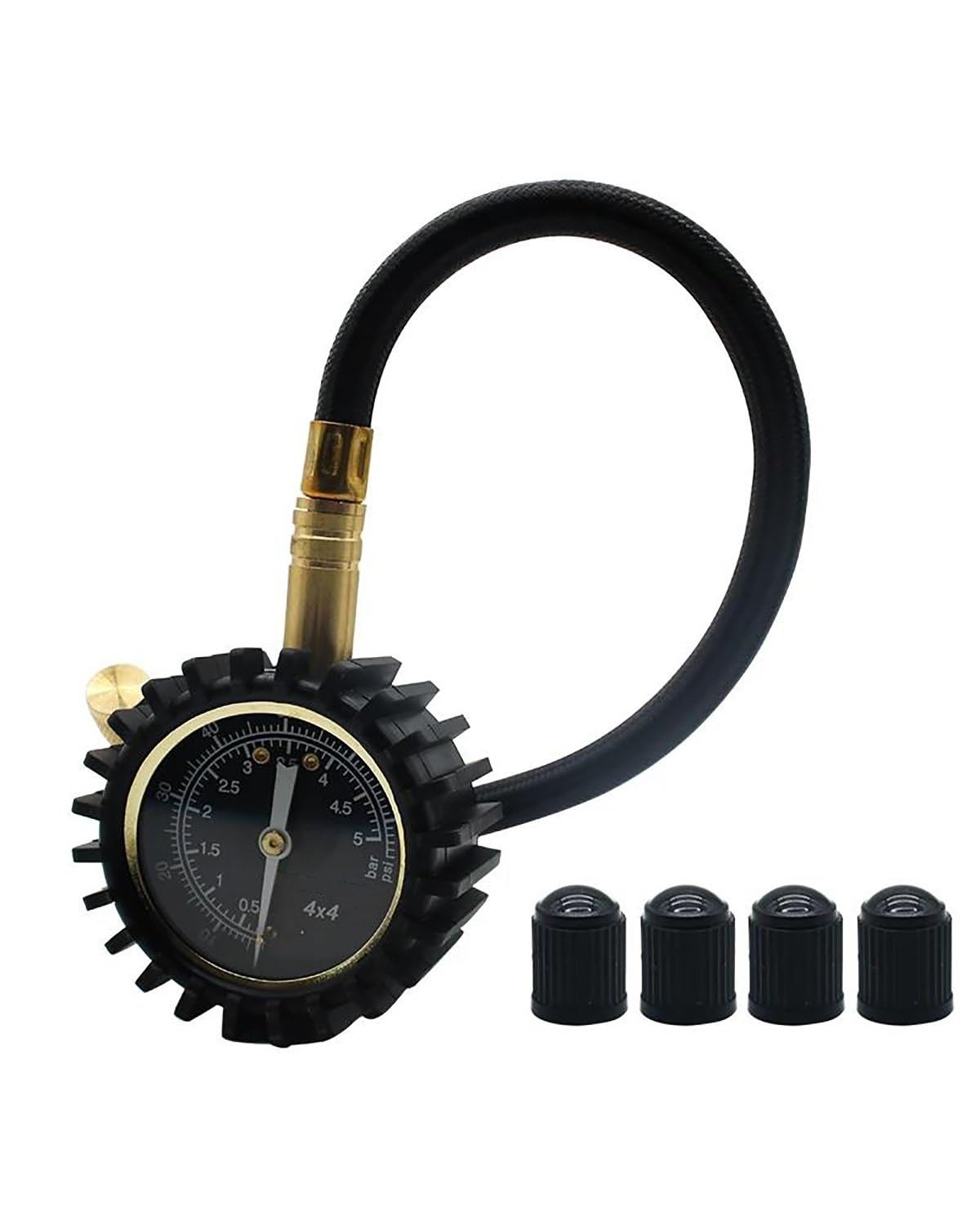 ReifendruckprüFer Für 4X4 Groß Für Offroad-Reifen Auf Reifen-Deflator-Manometer 75Psi 2-in-1-Professionelles Schnellablass-Spezialfutter ReifenfüLler(2pcs) von MYSSJS