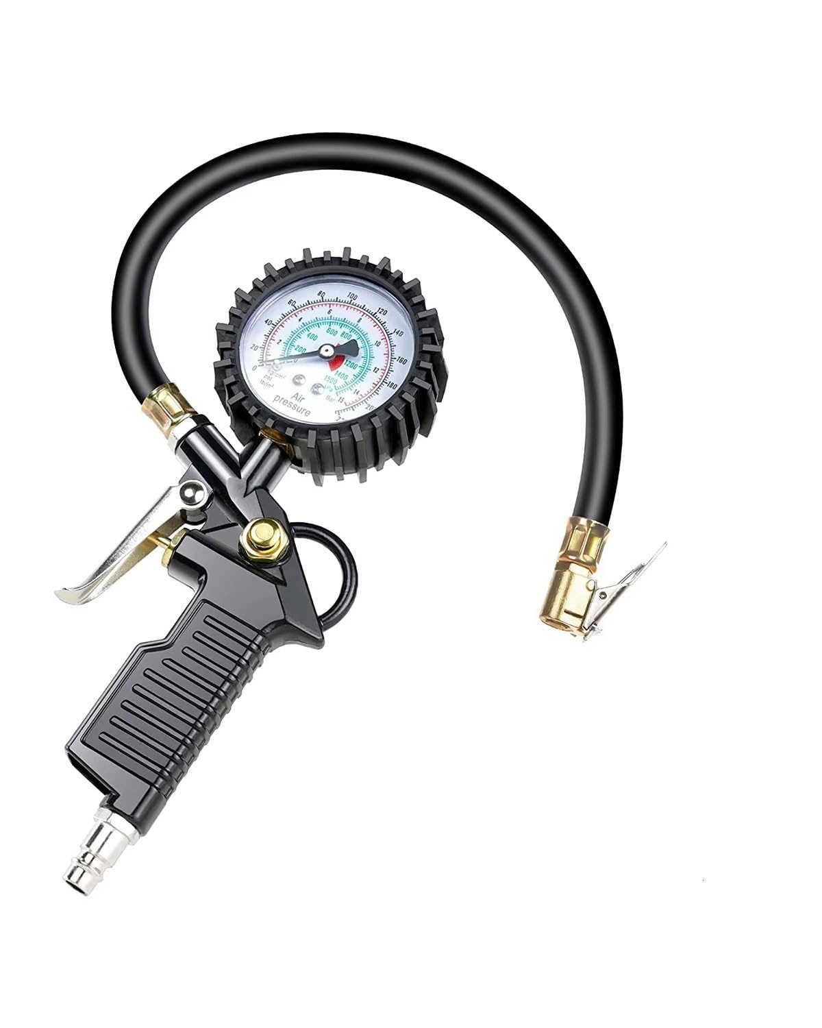 ReifendruckprüFer Für Auto Motorrad Fahrrad LKW Auto Reifen Manometer 220 PSI Reifen Inflator Mit Ventil Core Werkzeug Luft Kompressor ReifenfüLler von MYSSJS