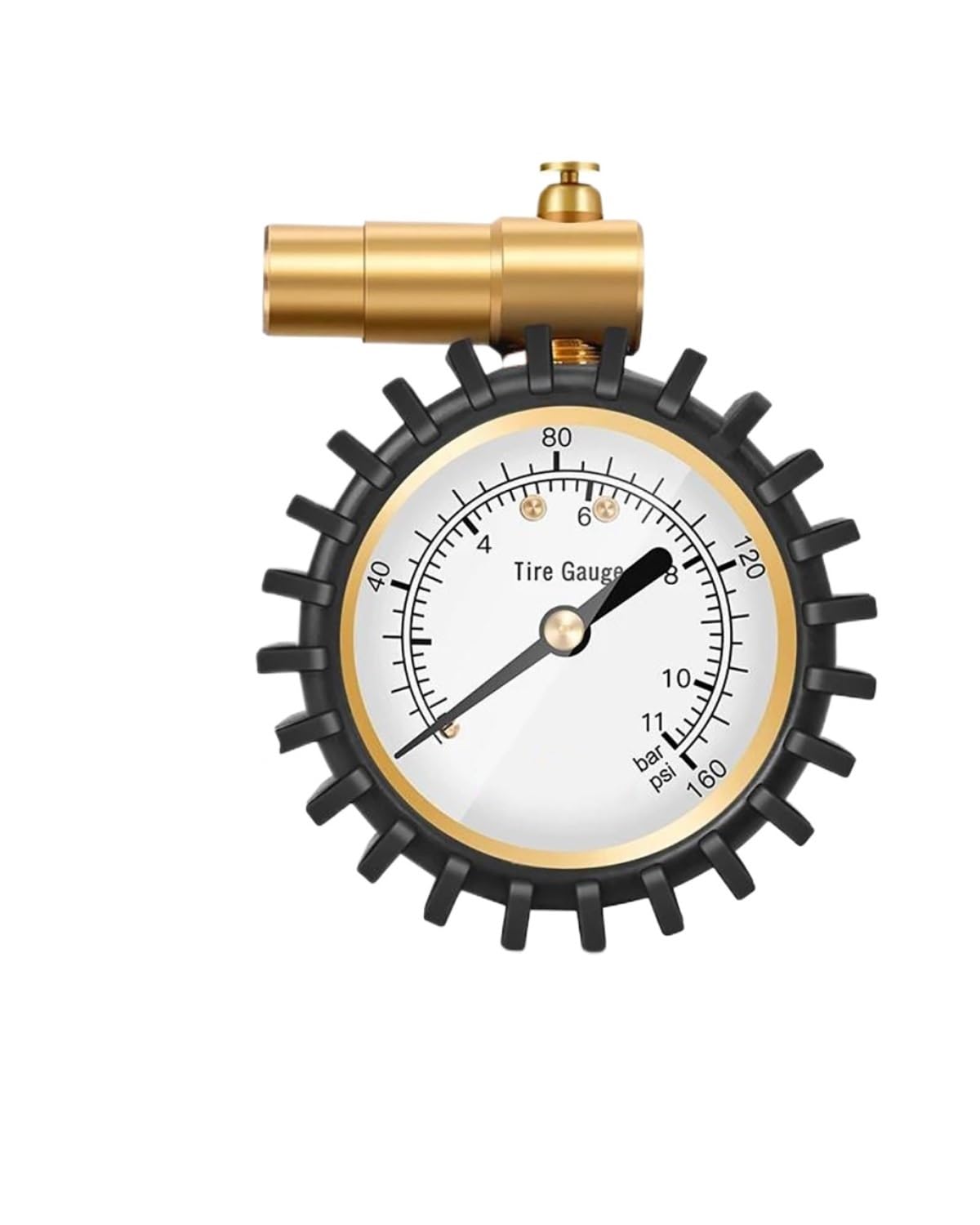 ReifendruckprüFer Für Rennradreifen Bereich Bis 160 PSI 30 BAR Fahrrad-Manometer Presta-Ventil Manometer Luftdruckentlastung ReifenfüLler(160 PSI 11 BAR) von MYSSJS