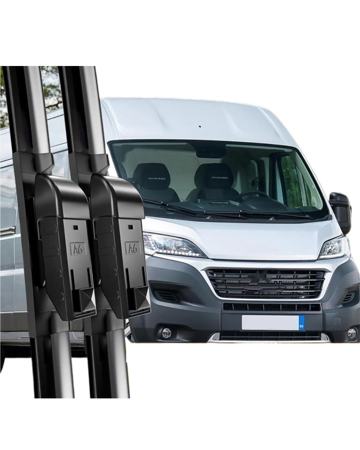 ScheibenwiScher Für Ducato III MK3 Für Peugeot Boxer Manager Relais Jumper Für Vauxhall Movano 2007-2023 Frontscheibe Wischer Heckscheibenwischer von MYSSJS