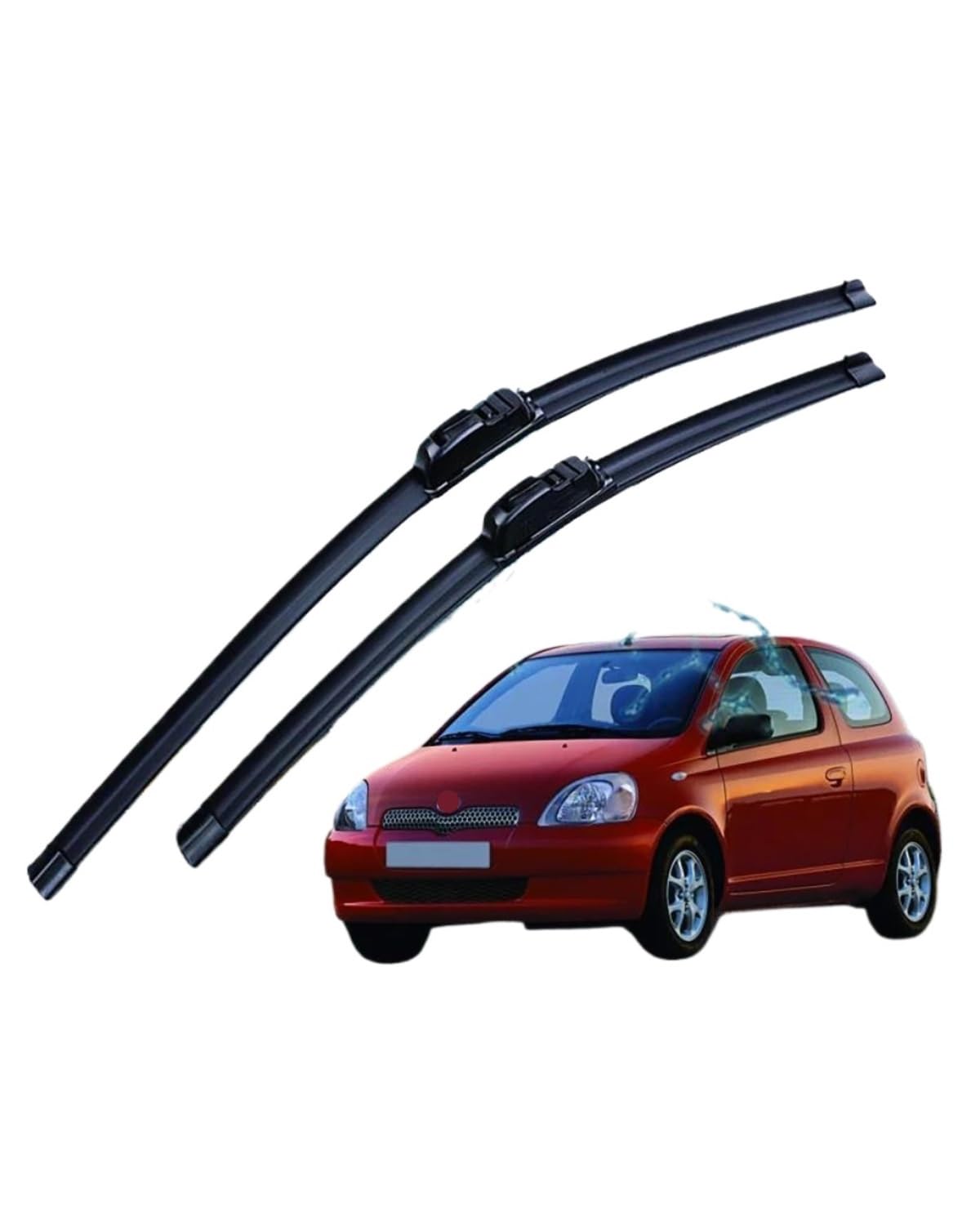 ScheibenwiScher Für Toyota Für Yaris Für MK1 1999-2005 Auto-Scheibenwischer U-Typ Weichgummi Rahmenlose Halterungslose Auto-Wischer 21"+14" Heckscheibenwischer von MYSSJS