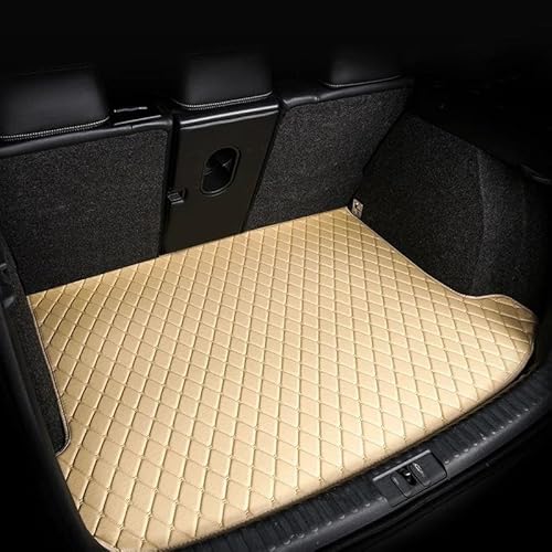 Auto Kofferraummatte Kofferraum Matte Für Q7 4L 5-Sitz 2006-2015 07 08 09 10 11 12 13 14 Custom Auto Zubehör Auto Innen Dekoration Schutzmatten(BEIGE SIGIE) von MYVPRO