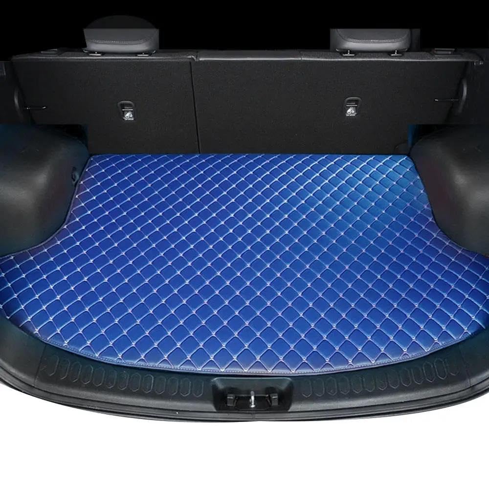 Auto Kofferraummatte wasserdichte Custom Diamond Leder Kofferraummatte Für Besturn Alle Modelle B30 B50 B70 X80 X40 B90 Schutzmatten(Blau) von MYVPRO