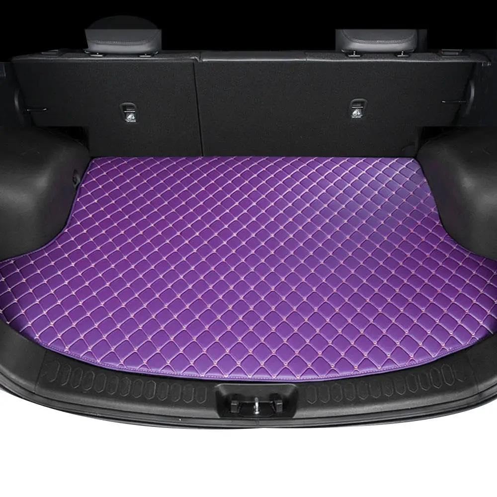 Auto Kofferraummatte wasserdichte Custom Diamond Leder Kofferraummatte Für Besturn Alle Modelle B30 B50 B70 X80 X40 B90 Schutzmatten(Lila) von MYVPRO