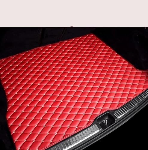 Auto Kofferraummatte wasserdichte Custom Diamond Leder Kofferraummatte Für Besturn Alle Modelle B30 B50 B70 X80 X40 B90 Schutzmatten(Rot) von MYVPRO