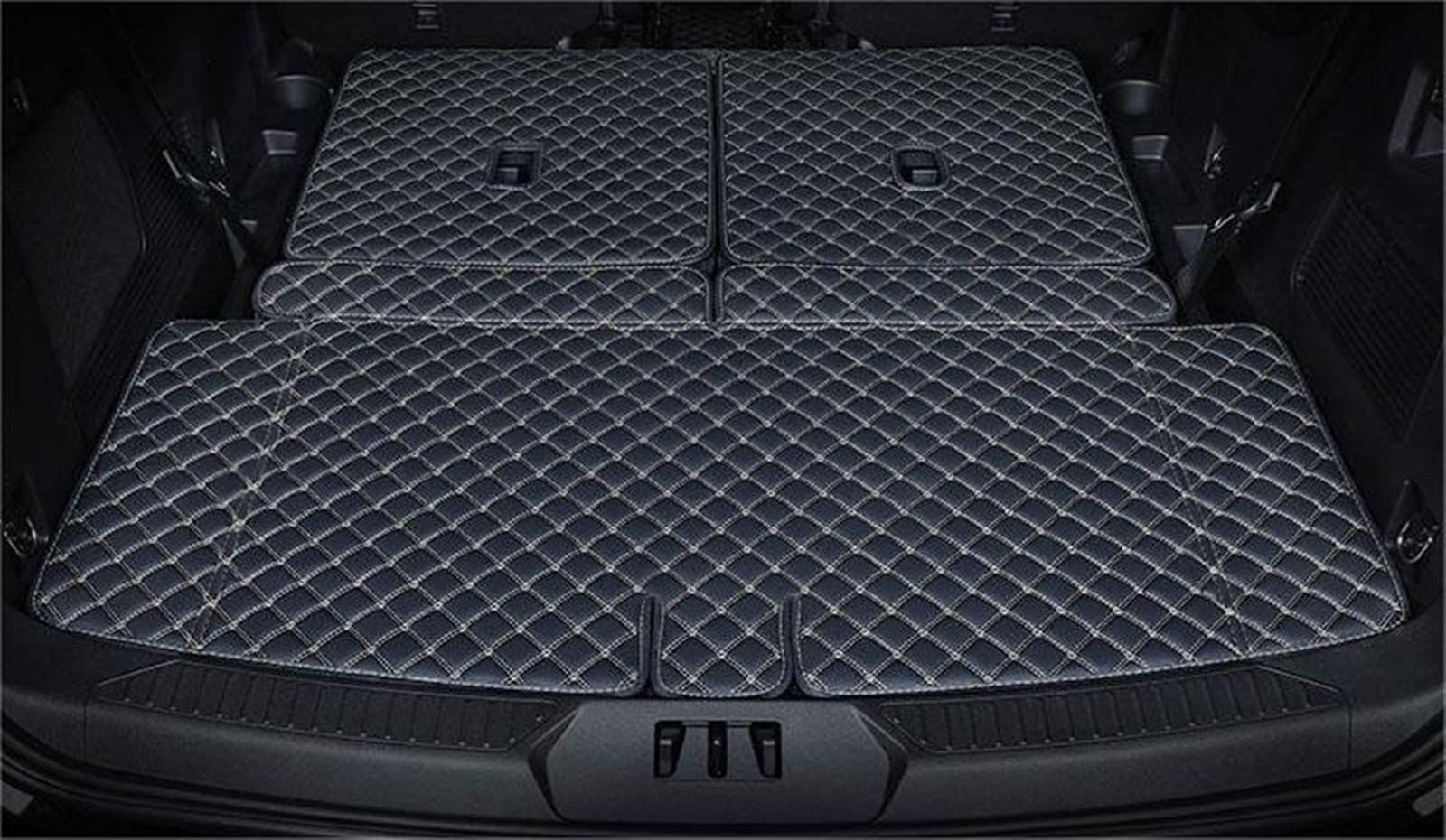 Kofferraumwanne Kofferraummatten Aus Leder Für Volvo XC90 7-Sitzer 2015-2021 Anti-Dirty Protector Tray Cargo Liner Zubehör Styling Antirutschmatte (Farbe : 1) von MYVPRO