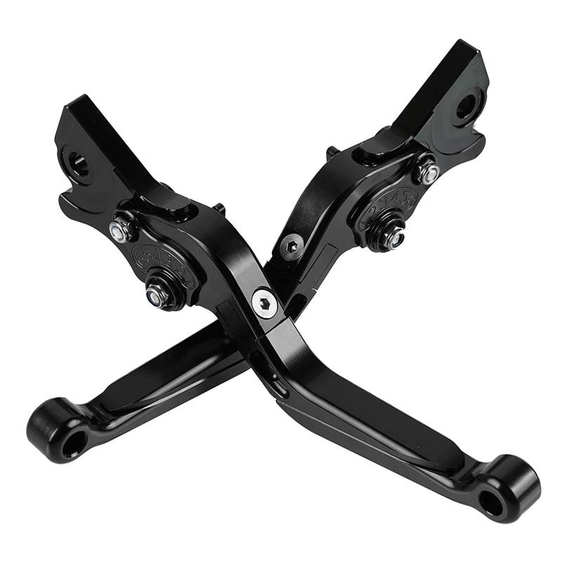 CNC Aluminium Motorrad Einstellbar Faltbar Brems Kupplungshebel für VESPA GTS 125 150 250 300 Grantuiismo 125 200-Schwarz+Schwarz+Schwarz+Schwarz von MZ-STORE