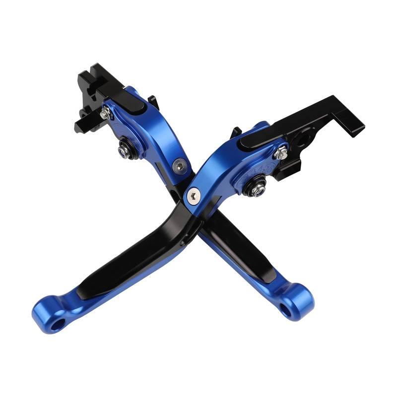 CNC Aluminium Motorrad Einstellbar Faltbar Brems Kupplungshebel für Tenere 700 Tenere 700 Rally 2019-2021-Schwarz+Blau+Schwarz+Blau von MZ-STORE