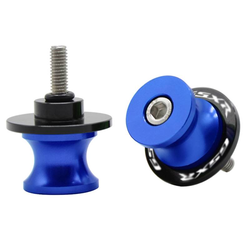 2pcs CNC Montageständer Racingadapter Bobbins M8*1,5 Ständeraufnahme für GSXR 600 750 1000 (Blau) von MZ-STORE