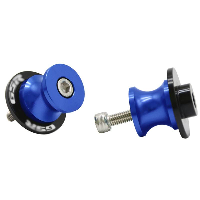 Motorrad CNC Aluminium Ständeraufnahme M8*1,5 Bobbins Montageständer für GSR 400 600 750 1000 (Blau) von MZ-STORE