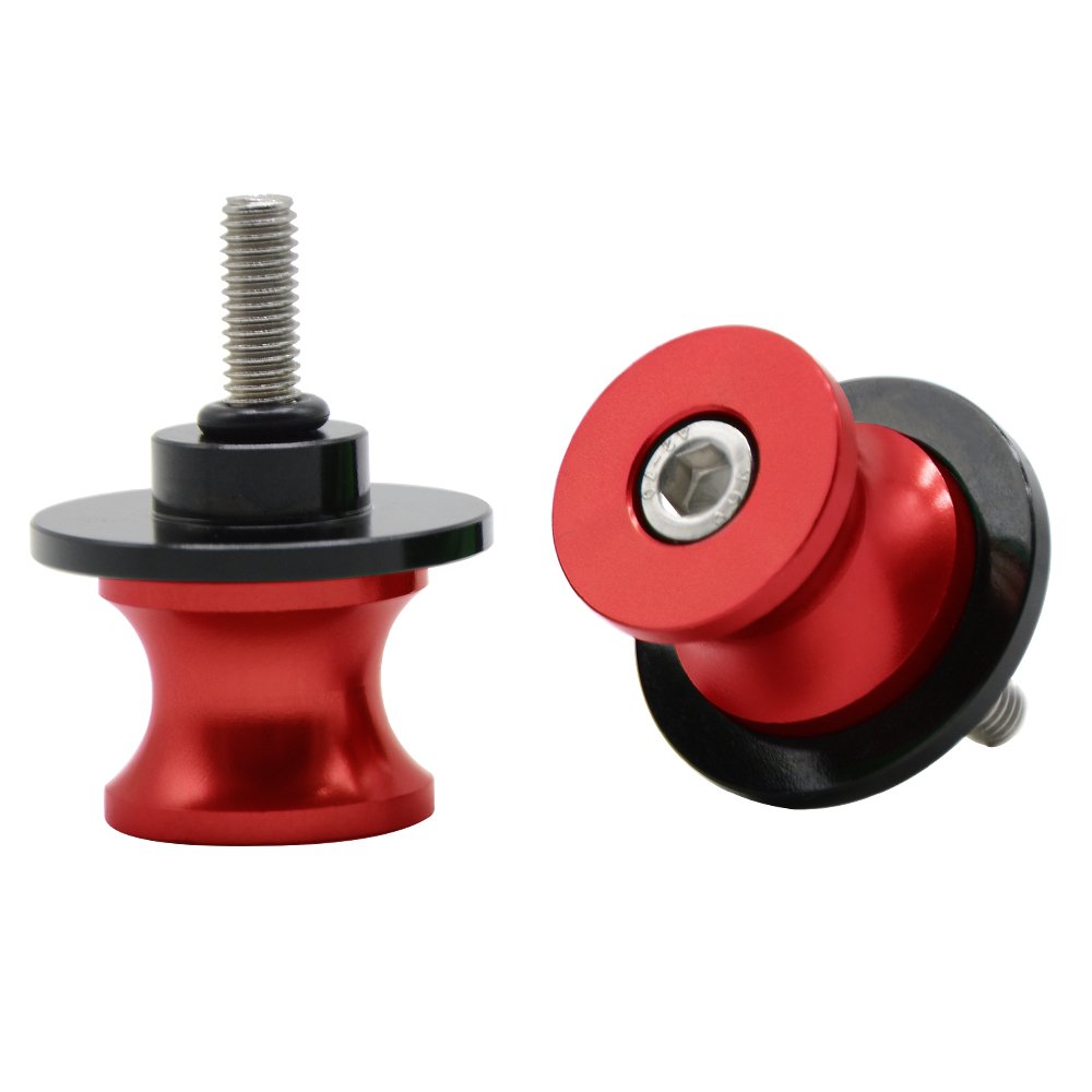 Universal CNC Aluminium Ständeraufnahme M6*1,5 Bobbins Montageständer für YZF R1 R3 R6 R25 R125 R1000 R6S MT-01 MT-03 MT-09 MT-10 RSV4 RSV4 R (Rot) von MZ-STORE