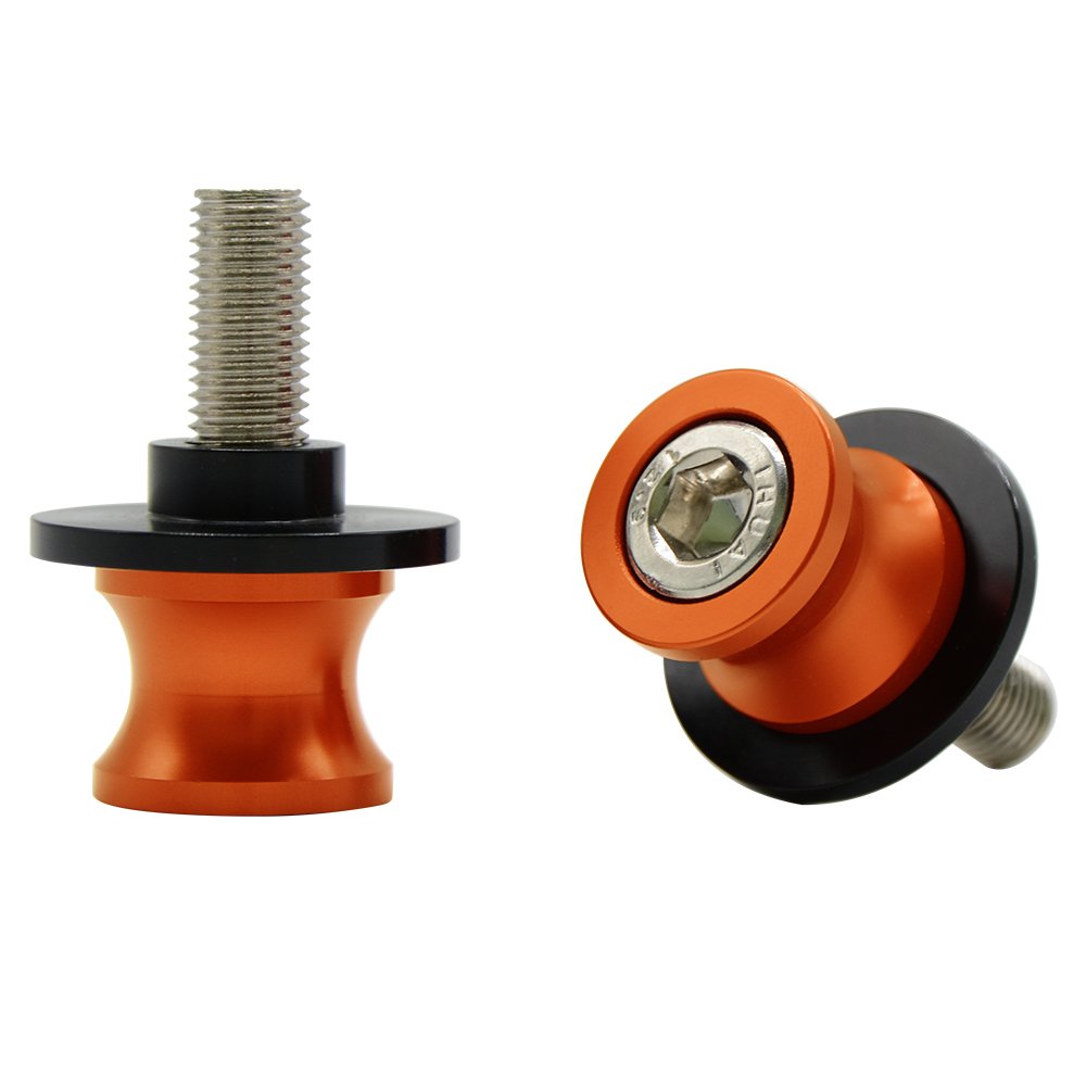 Universal CNC Aluminium Ständeraufnahme M10*1,25 Bobbins Montageständer für ZX6R ZX10R Z750 Z1000 Z1000SX ER6N ER6F NINJA 250 300 (Orange) von MZ-STORE