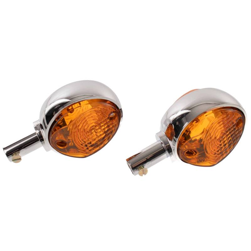 MZA-Flügel Set: 2 Blinker in Chromoptik mit orangenem Glas - Simson KR51/1 Schwalbe, KR51/2 Schwalbe, SR4-2 Star, SR4-3 Sperber, SR4-4 Habicht, MZ ES von MZA