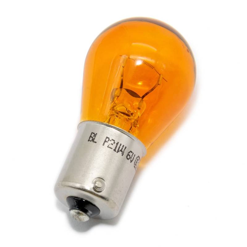 Kugellampe 6V 21W BA15s - Gelb/Orange von MZA