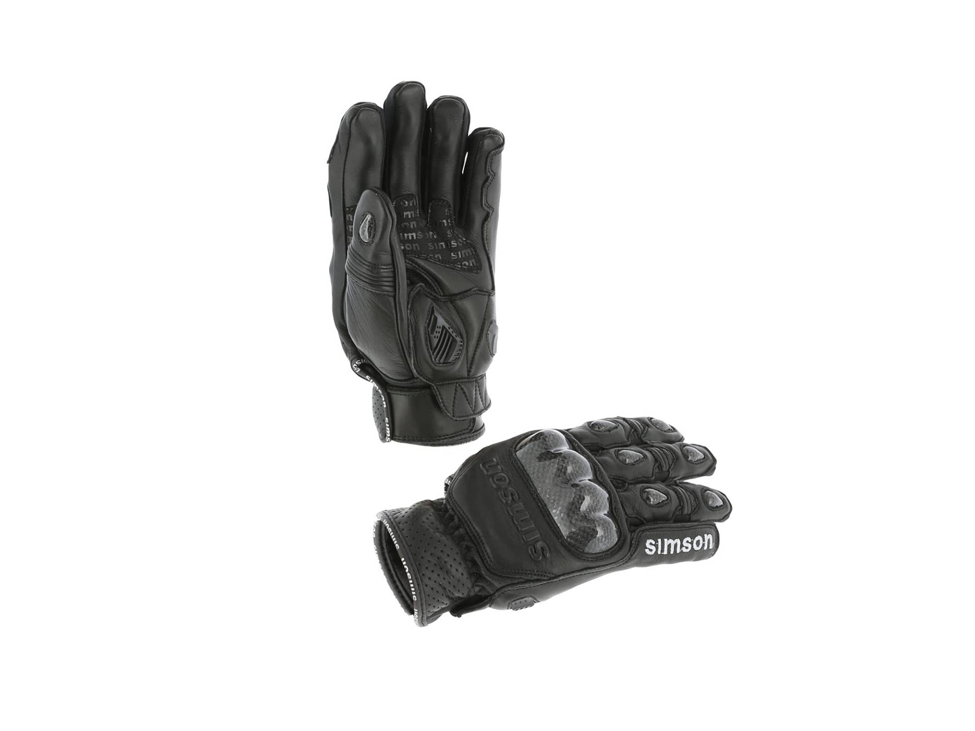 MZA Motorradhandschuhe, schwarz, Größe: XL, Motiv: SIMSON von MZA