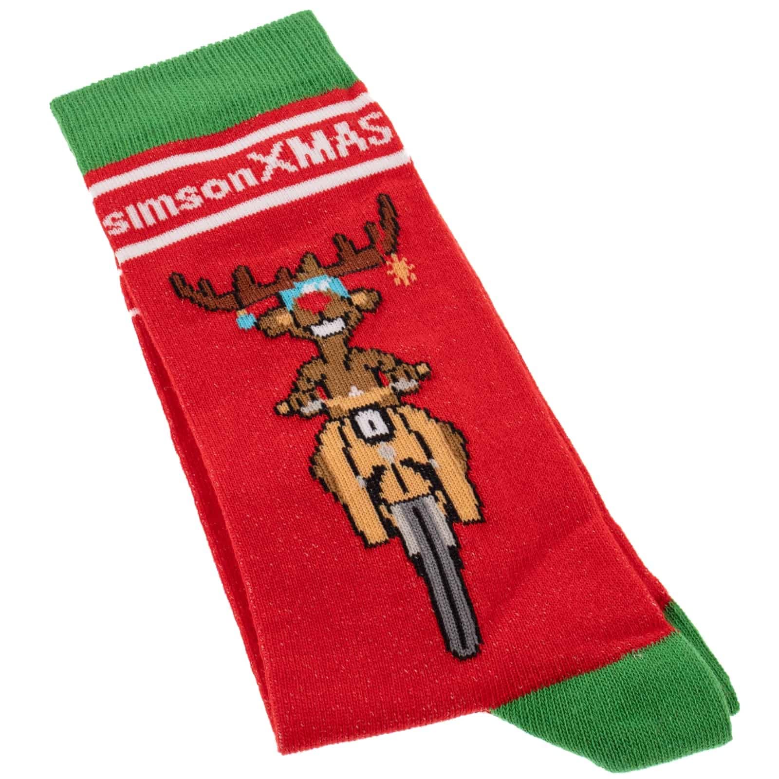 MZA Socken SIMSON X-Mas, 1 Paar, Größe: 35-38, Farbe: Rot/Grün von MZA