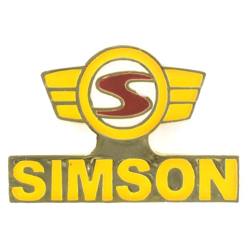 PIN SIMSON Logo gelb rot von MZA