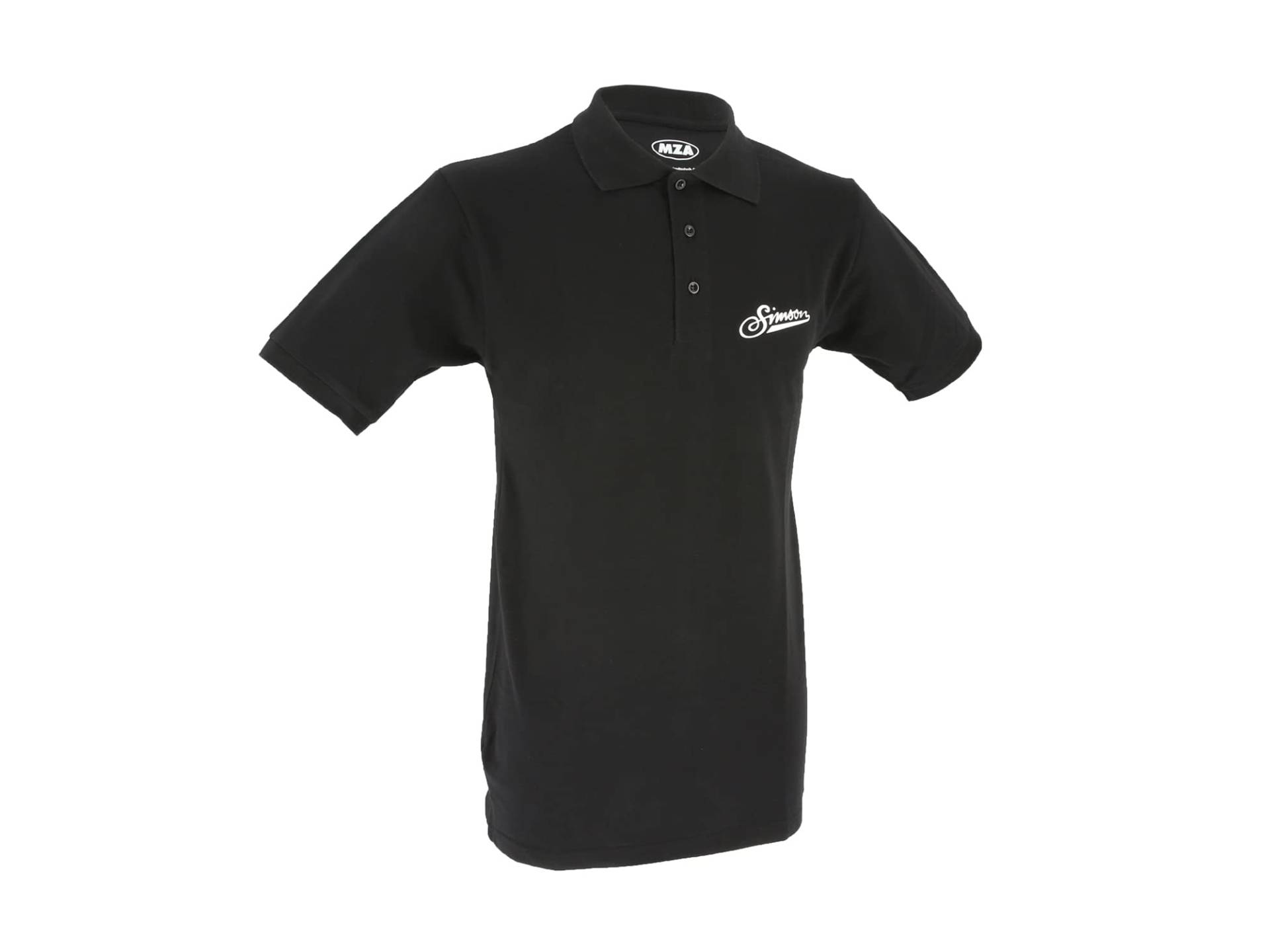 Polo-Shirt - Schwarz mit SIMSON-Logo Weiß - Gr. XL von MZA