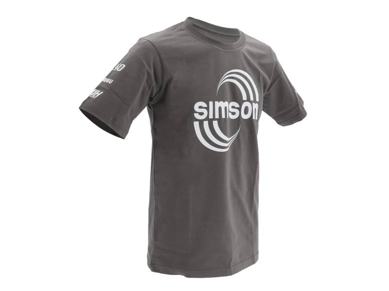 T-Shirt, Farbe: grau, Größe: L - Motiv: Rennshirt "SIMSON Cross" von MZA