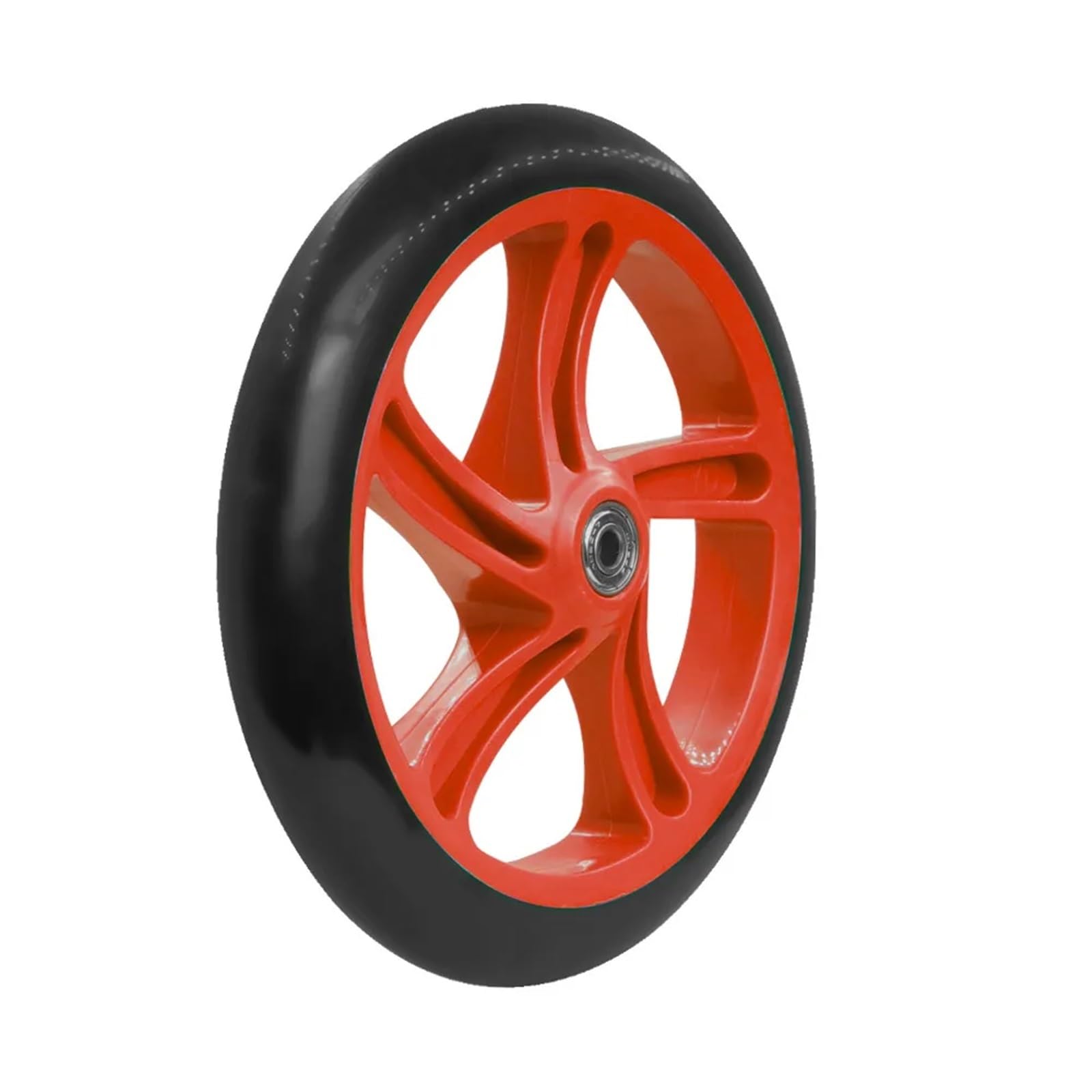 Scooter-Ersatzräder Universal 200mm PU Material Wheels Replacement Tire for Commuter Folding Kick Scooter Pro Scooter Rädern (Color : Orange) von MZPOZB