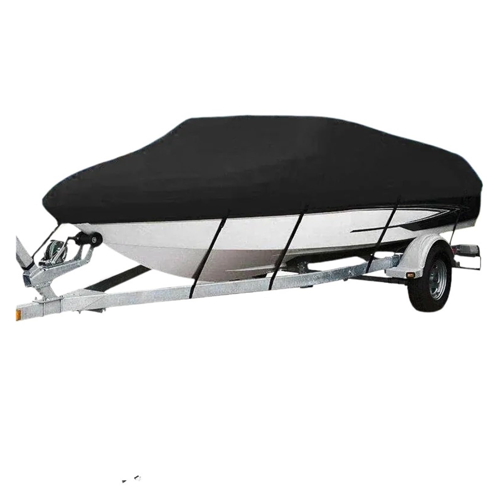 Yachtabdeckung, schwarz, 190T, Yachtboot-Abdeckung, UV-Schutz, wasserdicht, Outdoor-Schutz, strapazierfähig, Angeln, Schnellboot, 300 cm - 600 cm von MZSKLW