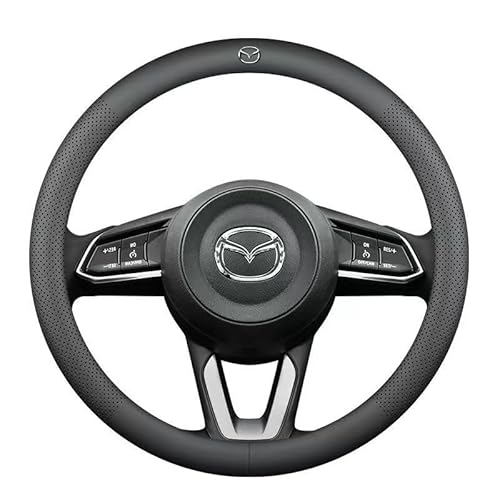 Auto Lenkradbezug für Mazda CX-60 2022 2023, Microfaser Auto Lenkradhülle Anti Rutsch Atmungsaktiv Auto Lenkrad Abdeckung Ersatz Tuning 37-38cm Lenkradschoner Lenkradschutz Auto Zubehör von MaJher