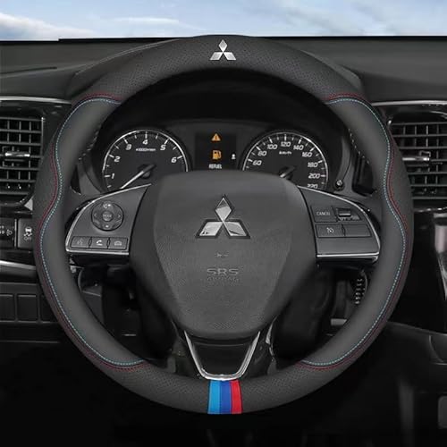 Auto Lenkradbezug für Mitsubishi ASX 2016-2023, Microfaser Auto Lenkradhülle Anti Rutsch Atmungsaktiv Auto Lenkrad Abdeckung Ersatz Tuning 37-38cm Lenkradschoner Lenkradschutz Auto Zubehör von MaJher